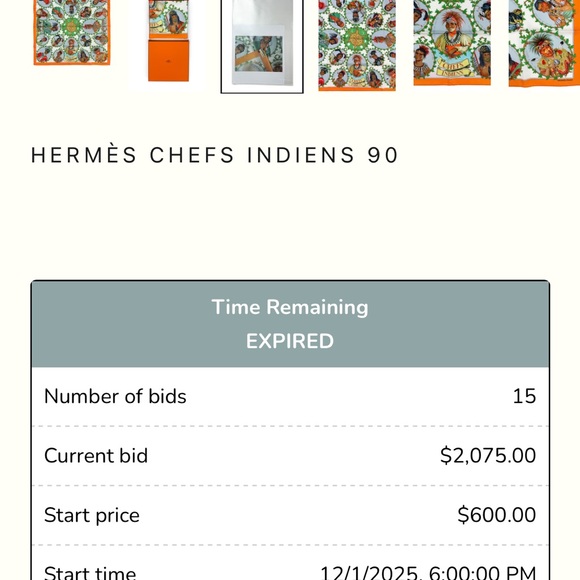 Hermes Silk Scarf Chief Indiens 90 - Picture 9 of 9